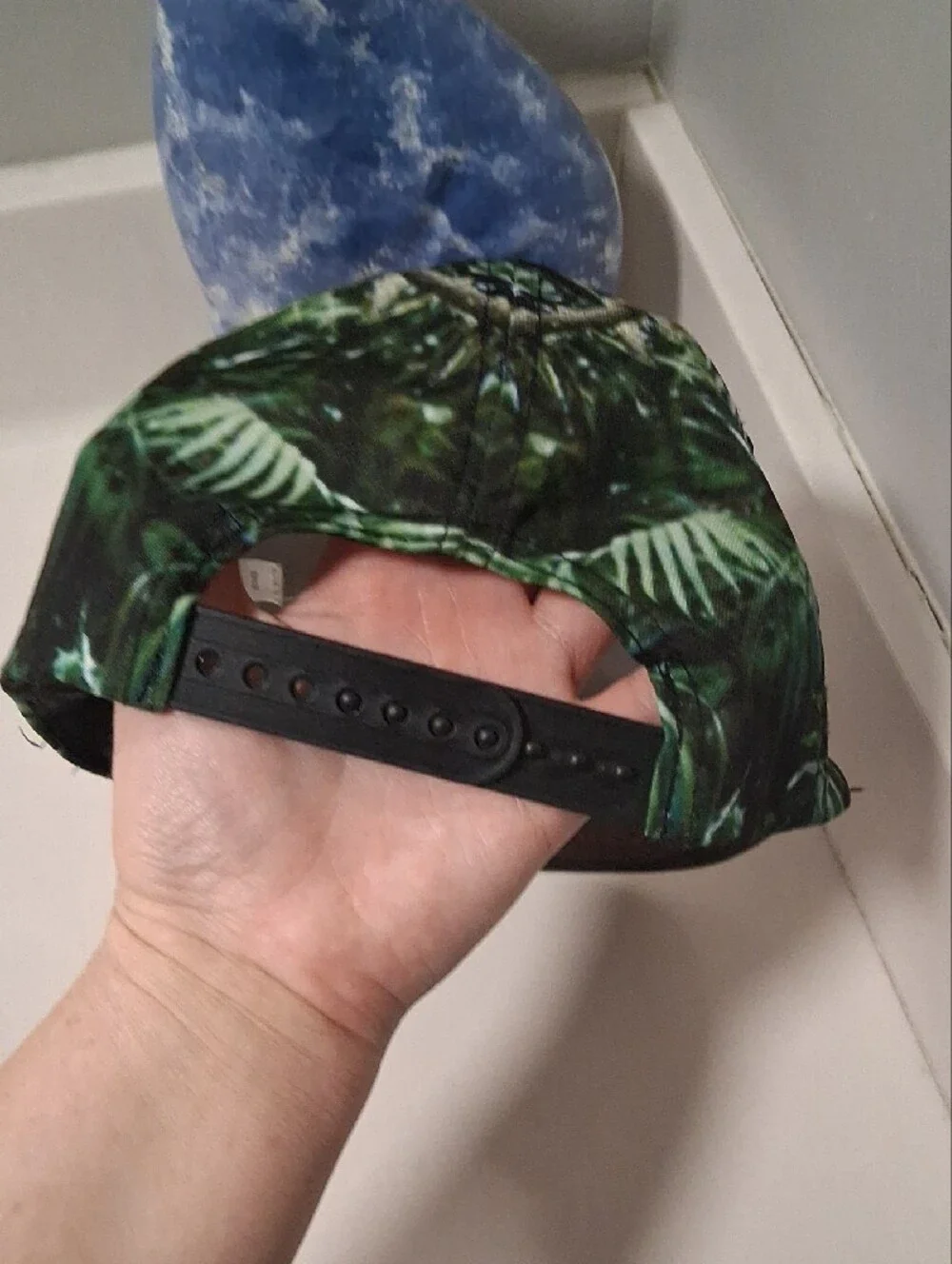 Jurassic Park Logo Camo Snapback Hat - Black & Green